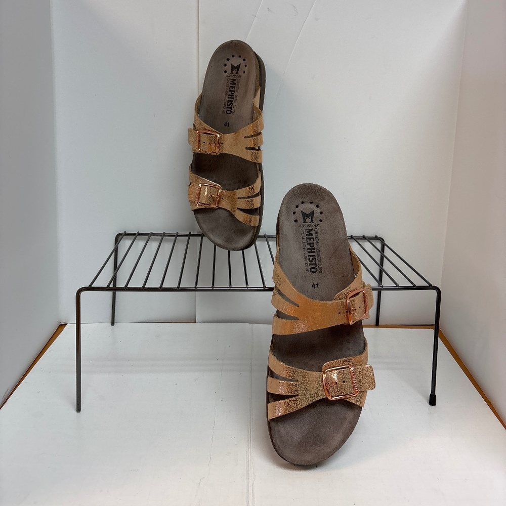 Women’s Mephisto Helisa Metallic Sandals Size 41
